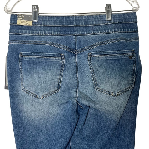 246 Wit & Wisdom Glider High Rise Itty Bitty Boot Mid Blue Artisanal Jean - Picture 8 of 16